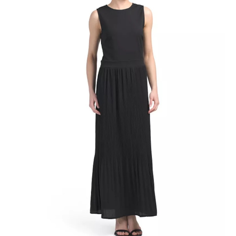 Dress Sz L Black Vanessa Zani Italy Old Money Fall 2025 Trend Sophisticate NWT